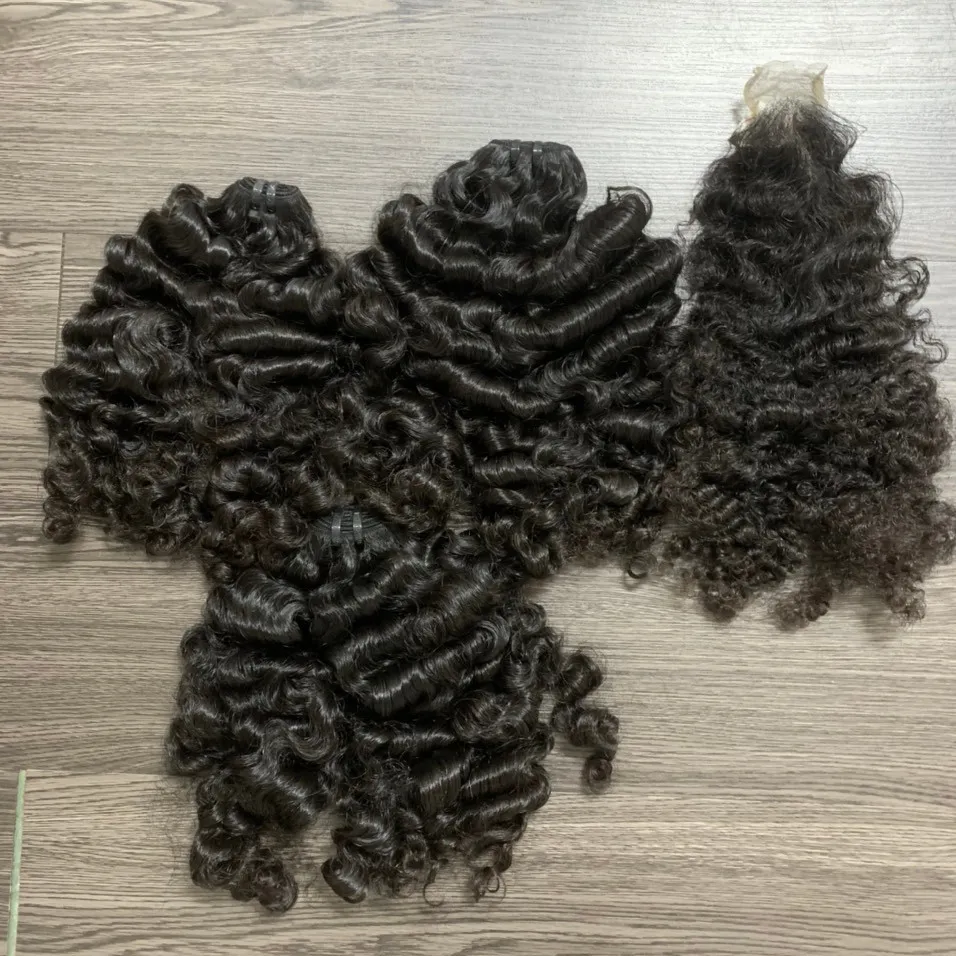 100% capelli vietnamiti vergini grezzi prezzo all'ingrosso doppia trama disegnata colore naturale riccio birmano