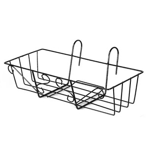 Excellent Design Round Hanging Railing Planter <b>Wire</b> Mesh Golden Plant Stand for Home Balcony & Garden Decoration - Product Image 6