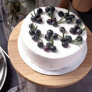 Handcrafted Solid Wood Cake Stands Natural Finish Eco-Friendly for Bakery - Product Image 1