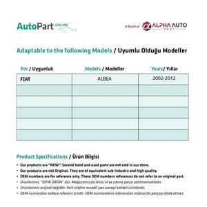 Juego de reparación de vidrio-Derecho e izquierdo para Fiat Albea (envío desde el fabricante de Turquía) Código de producto: FD113326 - Product Image 2