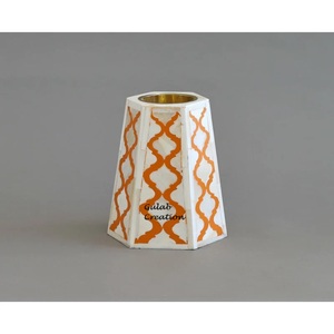 Handcrafted Bone Inlay Burner and Candle Stand with Soy Wax T-Light Decorative Aromatherapy and Home Accent <b>Set</b> - Product Image 1