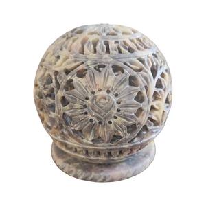 Wholesale of Natural Soapstone Hand <b>Carved</b> Design <b>Candle</b> Holder for Home Decoration and Gifts Stone <b>Candle</b> Stand Ready to Ship - Product Image 1