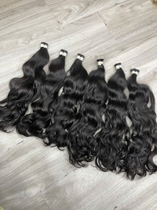 Extensiones de cabello vietnamita de gran oferta 2025, cutícula completa alineada, sin enredos, sin desprendimiento, mechones de cabello humano de Color Natural a granel - Product Image 6