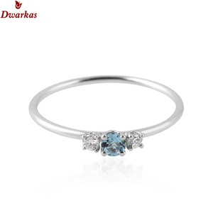 Dwarkas R009856_TZN Bague élégante et minimaliste en argent sterling S925 sertie de tanzanite certifiée, haute qualité, pour soirée - Product Image 4
