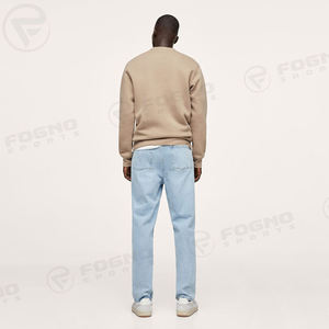 Wholesale Custom Logo Plain Men <b>Crewneck</b> Sweatshirt Relaxed Fit 100% Cotton Blanks Soft Comfy Basics Custom Sweatshirts For Men - Product Image 5
