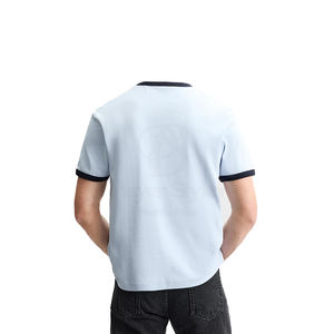 Camiseta de algodón 100% de gran tamaño para hombres y mujeres, diseño sólido, Impresión de logotipo personalizado, patrón en blanco informal de alta calidad, MOQ bajo en negro - Product Image 3