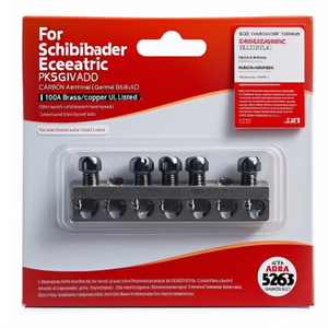 Kit de Barra de Tierra de 5 Terminales PK5GTA para Schneider Electric, 100A, Latón/Cobre, Certificado por UL - Product Image 2
