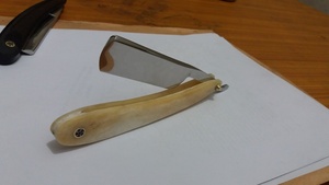 Cắt cổ họng thẳng cạo dao cạo thép carbon cao lưỡi nhựa màu đen xử lý không có lưỡi mài dao cạo cắt tóc 5/<span class=keywords><strong>8</strong></span> "kích thước cho - Product Image 3