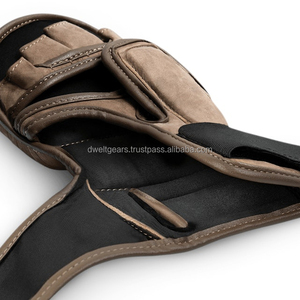 Gants de combat Premium Sanda Shooter en cuir PU, design à paume ouverte, fermeture auto-agrippante pour grappling, sparring, entraînement de boxe, fourniture OEM - Product Image 3