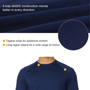 Camiseta Deportiva Personalizada de Manga Larga para Hombre, Camisetas de Poliéster de Alta Calidad, Color Sólido, Ropa Deportiva de Manga Larga, Camiseta Atlética - Product Image 6