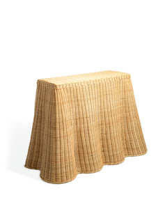 Table console rectangulaire en rotin de haute qualité, décoration de salon, console d'entrée en rotin à bord festonné, fabrication artisanale, OEM personnalisé, Vietnam - Product Image 5