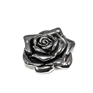 Vintage Antique <b>Iron</b> Flower with 2 Leaves - Product Image 5