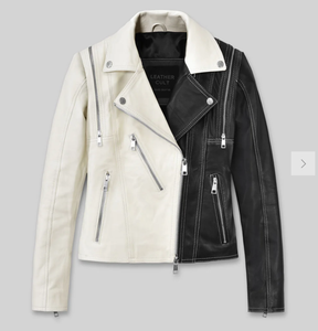 Chaqueta de Cuero Nueva a la Moda para Hombre y Mujer, Chaqueta de Cuero Marrón Resistente al Viento, Estilos Personalizados, Chaqueta de Cuero Charlotte Burnt Multiple 2006 - Product Image 3