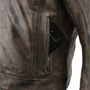 Veste à col montant en cuir de mouton pour hommes de haute qualité du fabricant direct pour la saison d'hiver vendeur chaud avec marque privée - Product Image 6