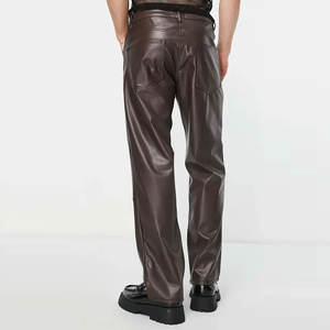 Wholesale Price Casual Wear <b>Leather</b> <b>Pants</b> for <b>Men</b> Hot Sale Unique Color <b>Men</b> <b>Leather</b> <b>Pants</b> - Product Image 4