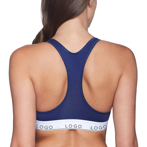 Custom Logo Women Sports Bra <b>Triangle</b> Cup Breathable Solid Underwire Convertible Straps Spandex/Nylon Yoga Gym Fitness Bra - Product Image 2