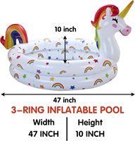 Piscine gonflable pour enfants et tout-petits, licorne, lama, piscine pour bébés, jeux d'eau d'été en plein air
