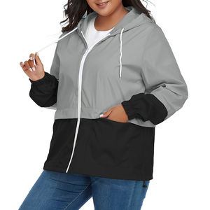 Custom Logo <b>Waterproof</b> Windbreaker Jacket <b>Plus</b> <b>Size</b> Rain <b>Coat</b> with Zipper Closure for Hiking & Fishing Outdoor Use - Product Image 1