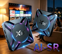 Nouvelle Box TV Android 14 AI X96 M300 M200 Amlogic S905X5M 4 Go RAM 64 Go ROM Wi-Fi Double Bande 2.4G/5G TVBOX 4K Smart Android Box Décodeur