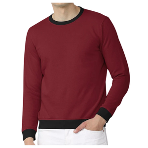 Sudadera de cuello redondo respetuosa con el medio ambiente Jersey de algodón orgánico Tela sostenible Tacto suave Ropa de moda informal - Product Image 1