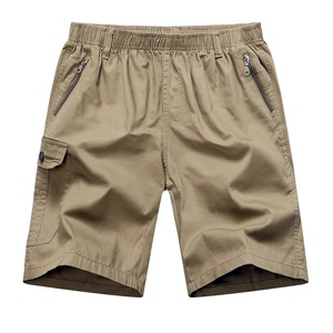 Vente en gros d'usine de pantalons d'été pour hommes Shorts de plage décontractés de grande taille en pur coton Shorts de plage en pur coton moyen - Product Image 1