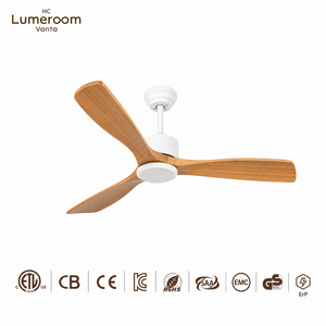 Ventilateur de plafond 52 pouces avec lumière, 3 pales en bois massif, télécommande, moteur DC réversible pour chambre et salon – En stock aux États-Unis - Product Image 5
