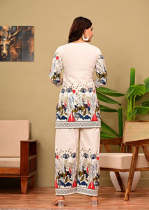 Aarti Fashion - Salwar Kameez Tradicional de Algodón de Secado Rápido con Estampado Floral Digital para Mujer, Corte Regular, para Fiestas, Diwali, Bodas - Product Image 2