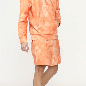 Pantalones cortos ligeros con estampado de tinte de corbata para hombre Pantalones cortos cómodos con cordón para hombre Venta en línea Pantalones cortos para hombre - Product Image 5