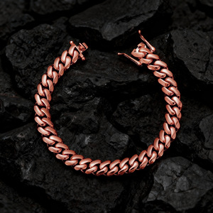 Cadena Cubana de Oro 18k Personalizada Estilo Hip Hop Miami, Collar Cubano Súper Grande de 8mm, 10mm, 12mm para Unisex - Product Image 4