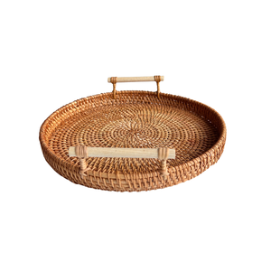 Plateau de service en rotin Vintage fabriqué à la main taille personnalisable plateau à thé pour la maison du Vietnam prix organisateur de plateau décoratif - Product Image 5