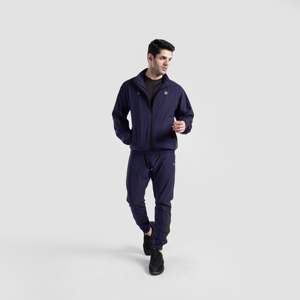 เสื้อแจ็คเก็ต Navy Flex Track Top ผ้าไนลอนระบายอากาศ ชุดกีฬาสำหรับฤดูใบไม้ร่วงและฤดูหนาว ชุดเซ็ต 2 ชิ้นแบบมีฮู้ด พิมพ์ลาย Acid Wash แบบกำหนดเอง 2 ชิ้น - Product Image 4