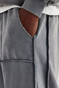 Mode personnalisée, survêtement zippé à jambe droite et surdimensionné, survêtement baggy en polaire pour homme - Product Image 6