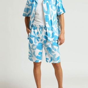 Pantalones cortos de algodón lavado ácido para hombre de la mejor calidad, tela suave, atractivo contraste, serigrafía, estilo informal, salida superior - Product Image 4