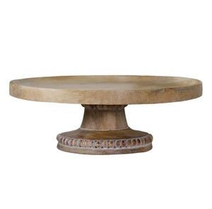 Pedestal de exhibición de pastel de madera con mango hecho a mano mejor, soporte para pastel para restaurantes en casa, uso en fiestas - Product Image 3