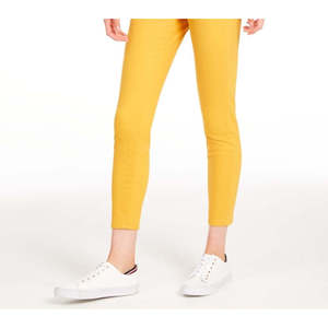 Jean slim court jaune Tribeca pour femme Tommy Hilfiger, taille basse, XL – Denim extensible confortable, lavable et respirant - Product Image 3