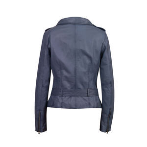 Veste en cuir pour femme de haute qualité sur mesure, design tricoté, coupe-vent et respirante, vente en gros d'usine - Product Image 4