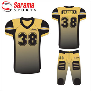 Nueva Llegada Conjuntos de Camisetas de Fútbol Americano para Adultos, Impresión Digital Personalizada, Transpirables, Manga Corta, Uniformes de Fútbol Americano de Verano - Product Image 2
