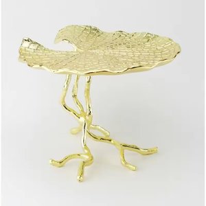 Présentoir à gâteau en forme personnalisée en métal au design fantaisie, fini or, pour présentoir de fête d'anniversaire de mariage, vente en gros en vrac - Product Image 1
