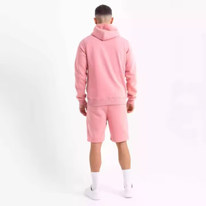 OEM Streetwear Jogger sudaderas con capucha pantalones cortos conjuntos de manga larga sudadera personalizada Sudadera con capucha pantalones cortos conjuntos logotipo personalizado chándales transpirables - Product Image 2