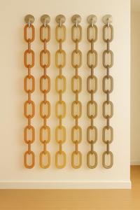 Décoration murale unique en résine époxy de qualité supérieure, chaîne de maillons, pour maisons contemporaines, peinte à la main, personnalisable, décoration tendance, prix abordable - Product Image 4