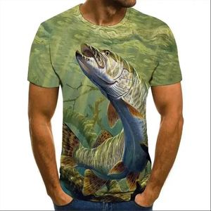 Camisetas con estampado de pesca americana para hombre y mujer, camisetas de manga corta con estampado 3D, camisetas informales Harajuku, moda de verano - Product Image 1