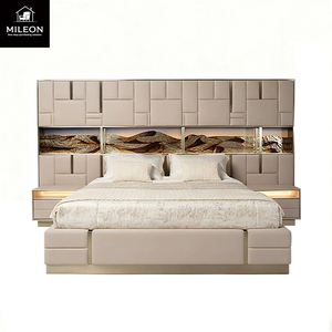 <span class=keywords><strong>Letto</strong></span> Moderno Stile Villa con <span class=keywords><strong>Testiera</strong></span> Larga, Set di Mobili per Camera da <span class=keywords><strong>Letto</strong></span>, Lussuoso Rivestimento in <span class=keywords><strong>Tessuto</strong></span>, Personalizzazione per Hotel - Product Image 6