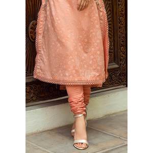 Ensemble de costume 3 pièces non cousu pour femme avec dupatta en soie brûlée imprimée laquée or SP-52046 - Product Image 6