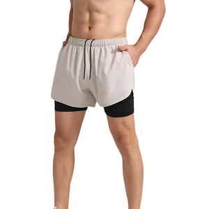 Men's Comfortable <b>Mid</b> Waist Board Shorts Double-<b>Layer</b> Mesh Durable Elastic Lightweight Moisture Wicking Solid Casual Relaxed Fit - Product Image 6