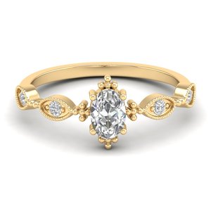 Reyes แหวนเพชรที่มีดีไซน์เป็นเอกลักษณ์0.54Ct ทอง14K ทรงรีตัด HPHT CVD ประดับด้วยเพชรสำหรับงานแต่งงานสุดหรูของขวัญสุดหรูสำหรับเป็นของขวัญ - Product Image 6