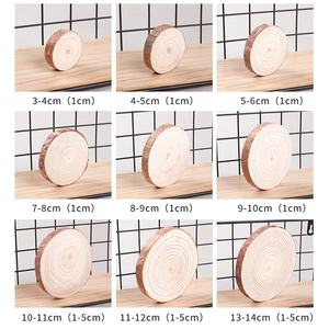 Caliente estilo Vintage decorativo redondo de madera Pino círculos rebanada posavasos chico artesanía rebanada de madera para manualidades DIY boda - Product Image 2