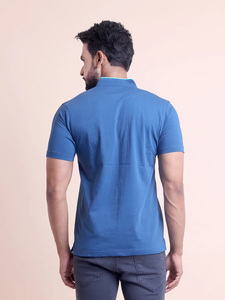 T-shirt à manches courtes et col mandarin de haute qualité pour hommes Vêtements décontractés confortables 100% coton pour les tenues de tous les jours et le bureau - Product Image 6