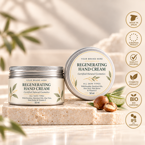 Crema de Manos Regeneradora de Marca Privada 50ml |   Cuidado de la Piel Vegano Natural Hidratante |   Fabricante OEM España - Product Image 1