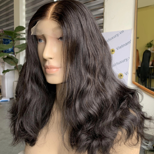 Extensions de Cheveux Humains Remy Vietnamiens 100% Vierges de Haute Qualité, Ondulés, avec Closure Frontale, Trame Unique, pour Toutes les Couleurs - Product Image 1