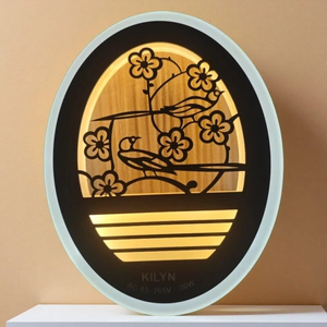 Lámpara de Pared LED Moderna y Minimalista KILYN BD-002, Acrílico, Luz Blanca Cálida CCT, para Interiores, Sala de Estar, Apliques Ovalados, Base para Bombilla G13 - Product Image 2